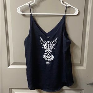 Adorable blue and white express top